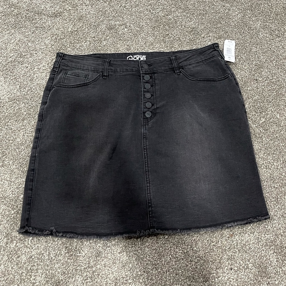 💰Button denim skirt